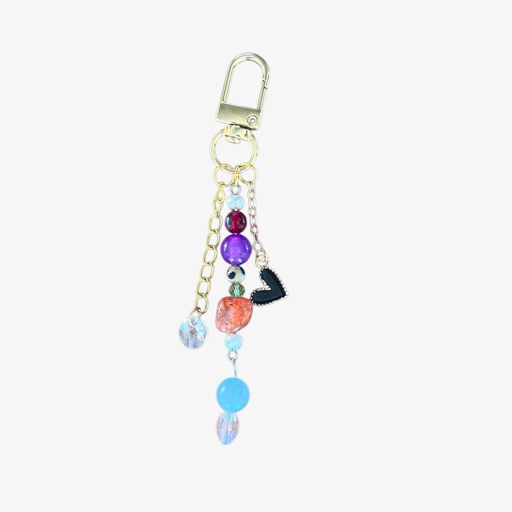 Gold Beaded Bag Charm